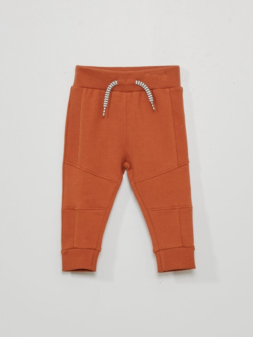 Pantalon molleton avec découpes genoux Terracotta - Kiabi