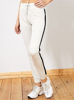 Pantalon molleton bandes côtés - Kiabi