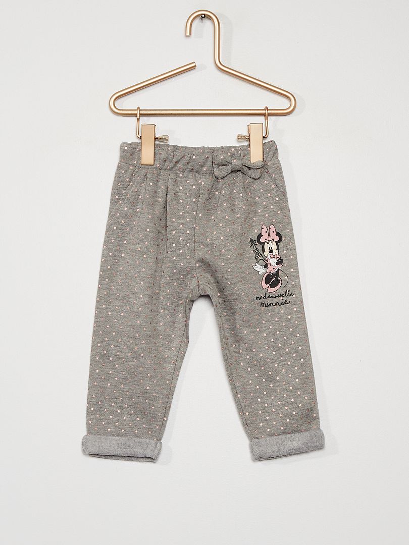 Pantalon molleton bébé fille gris - Kiabi