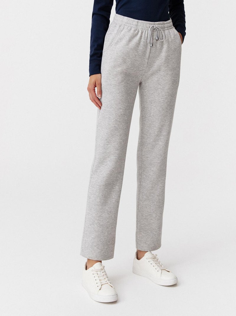Pantalon molleton douillet - Happy D. by Damart Gris chiné - Kiabi