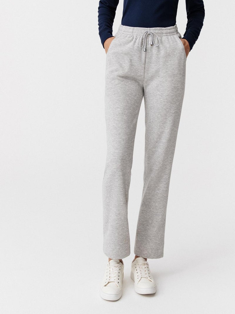 Pantalon molleton douillet - Happy D. by Damart Gris chiné - Kiabi