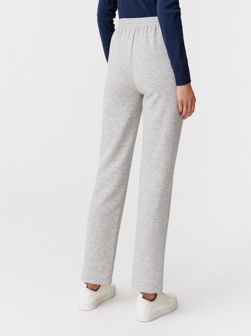 Pantalon molleton douillet - Happy D. by Damart Gris chiné - Kiabi