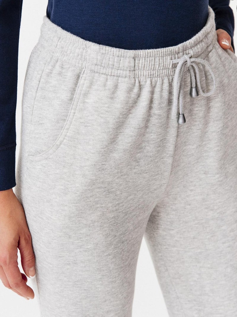 Pantalon molleton douillet - Happy D. by Damart Gris chiné - Kiabi