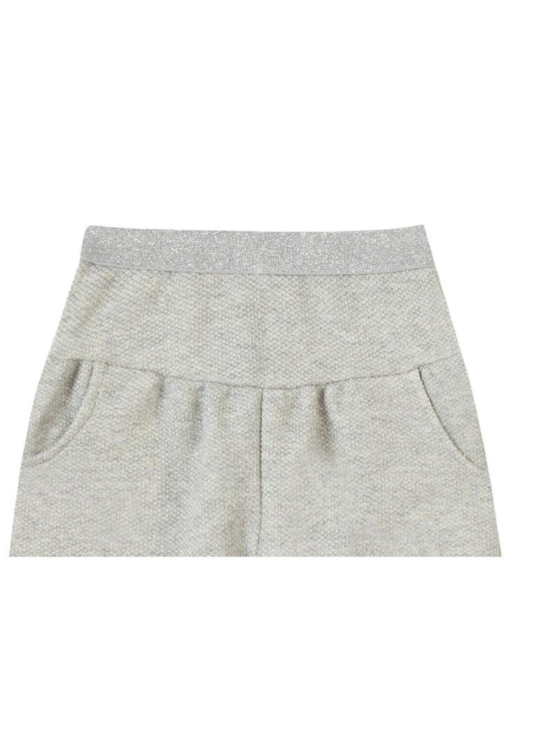 Pantalon Molleton Oeko-tex  Avec Élastique Brillant 'miniman' Gris clair - Kiabi