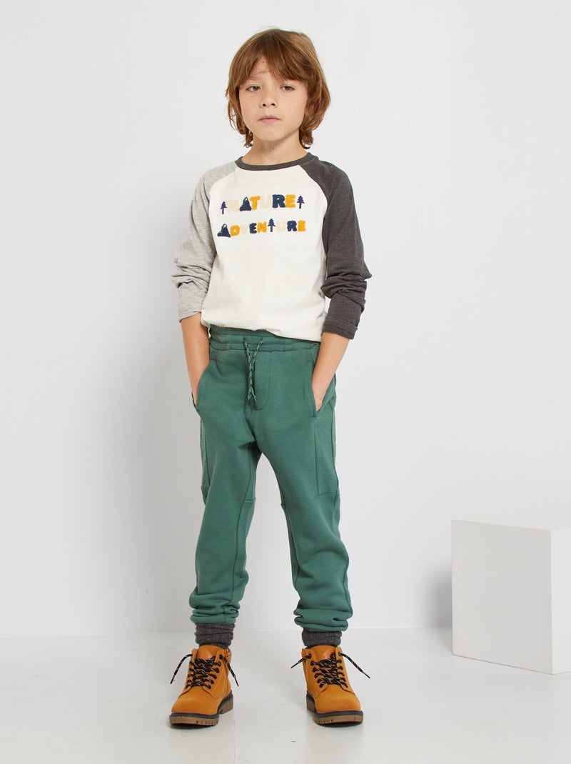 Pantalon molleton vert foncé - Kiabi