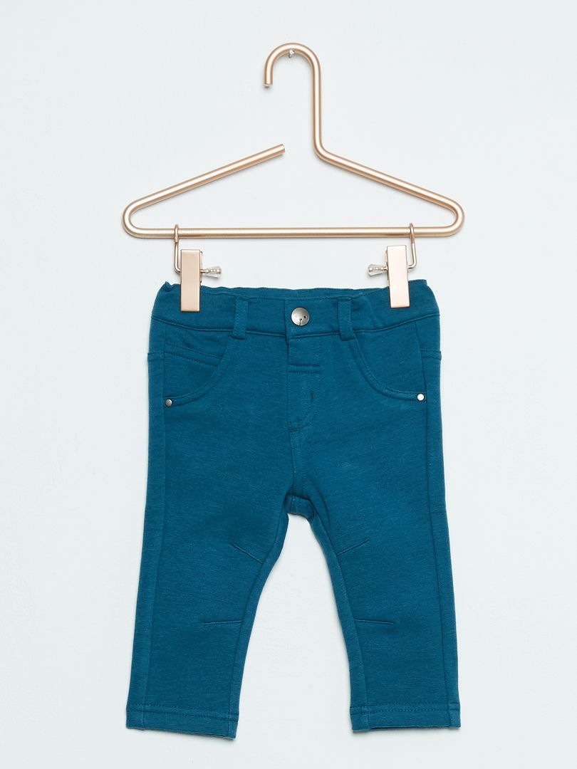 Pantalon molletonné stretch bleu - Kiabi