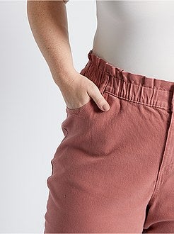 Pantalon mom taille haute - Kiabi