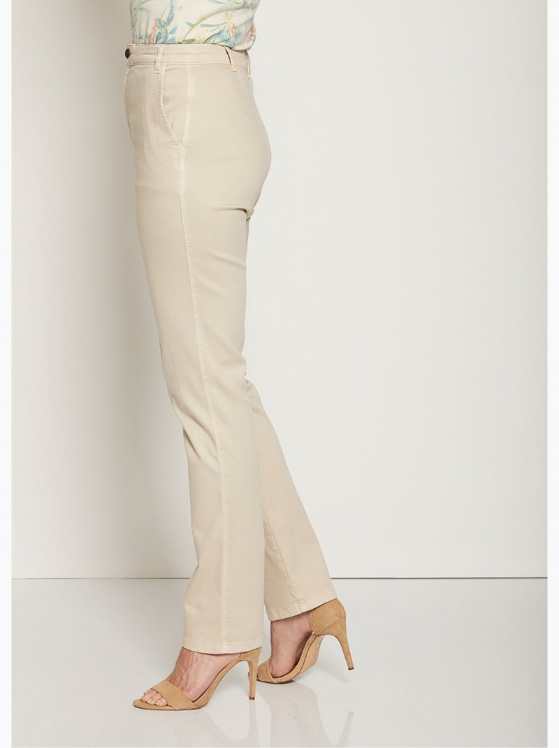 Pantalon MORPHOSTYLE tissu stretch - Afibel Beige - Kiabi