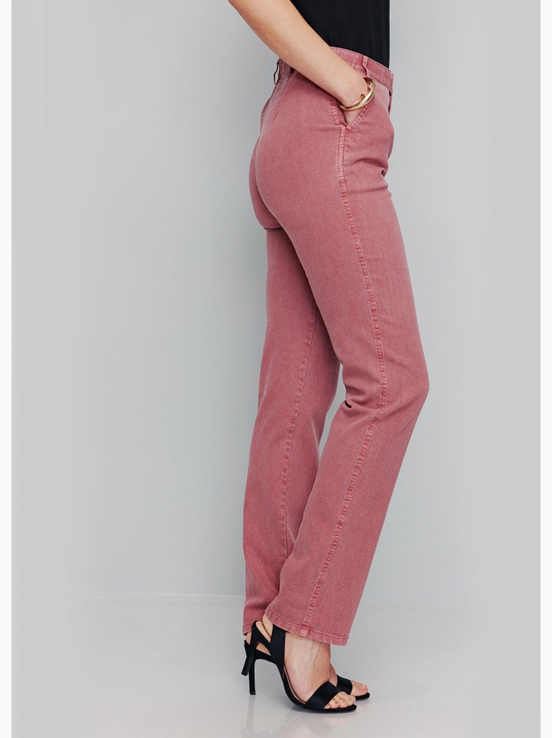 Pantalon MORPHOSTYLE tissu stretch - Afibel Rose - Kiabi