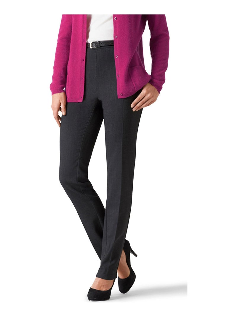 Pantalon motif grain caviar - Damart gris anthracite - Kiabi