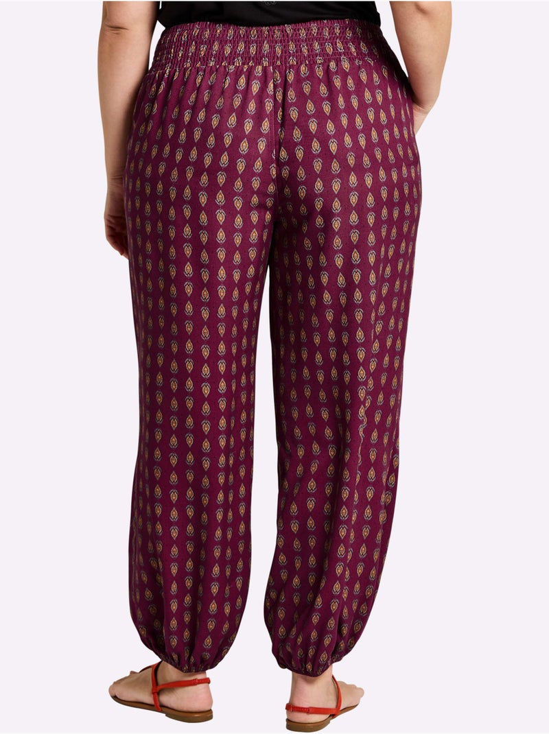 Pantalon Motif Imprimé - Taille Standard - Sheego Bordeaux - Kiabi
