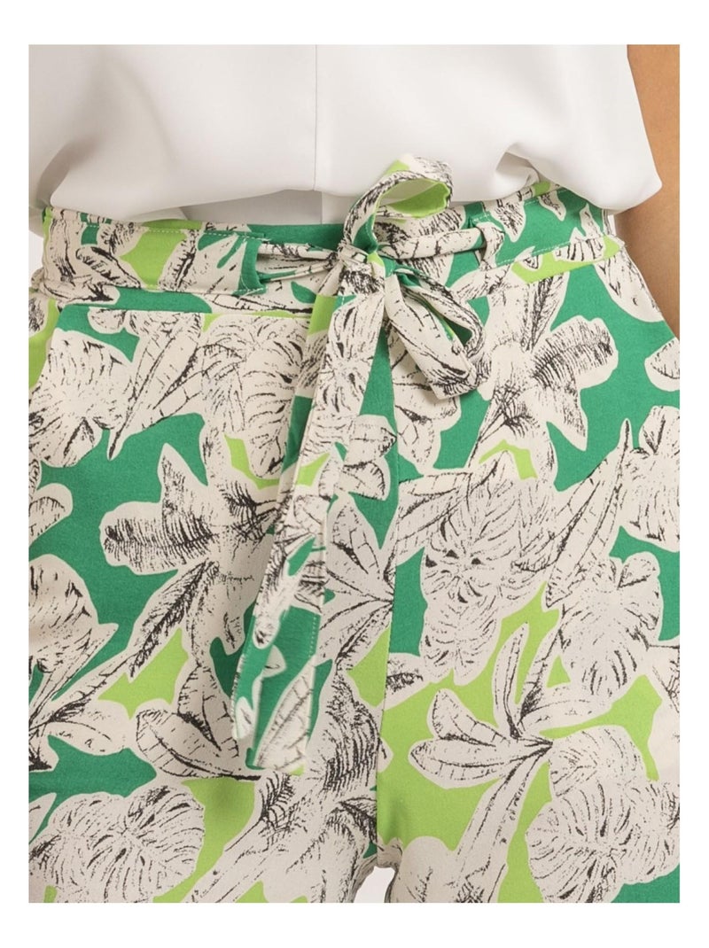 Pantalon motifs ELIENOR Vert - Kiabi