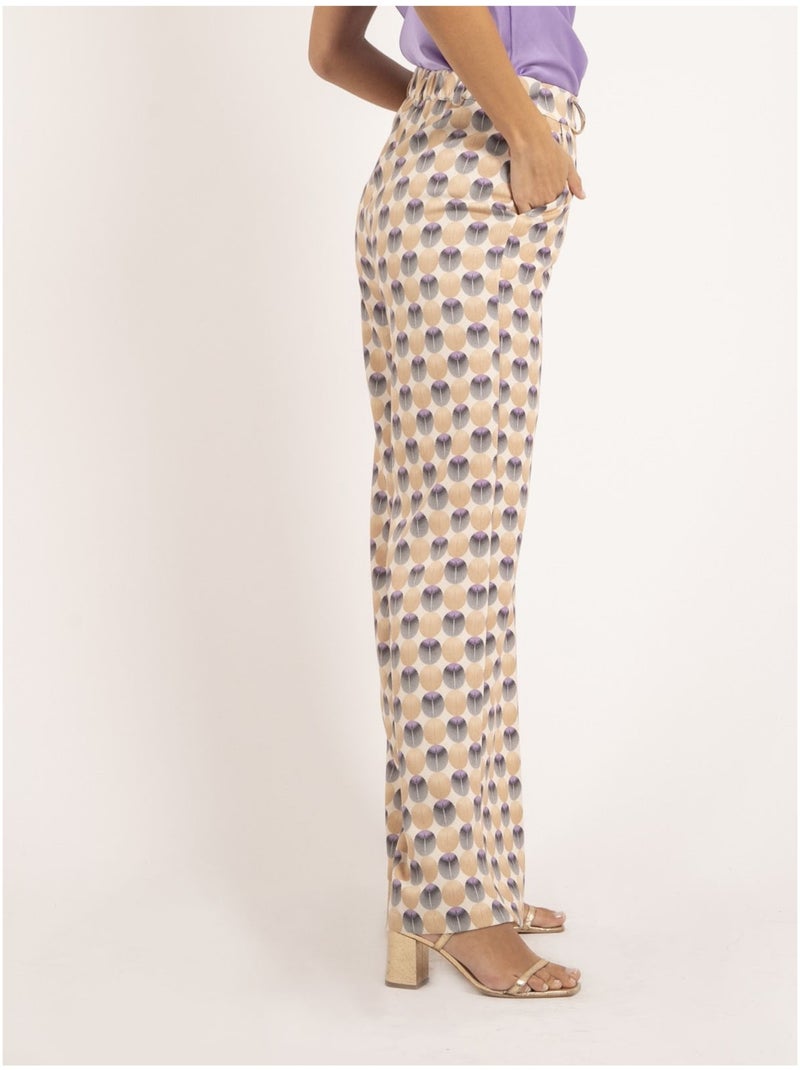 Pantalon motifs ETHANA Beige - Kiabi