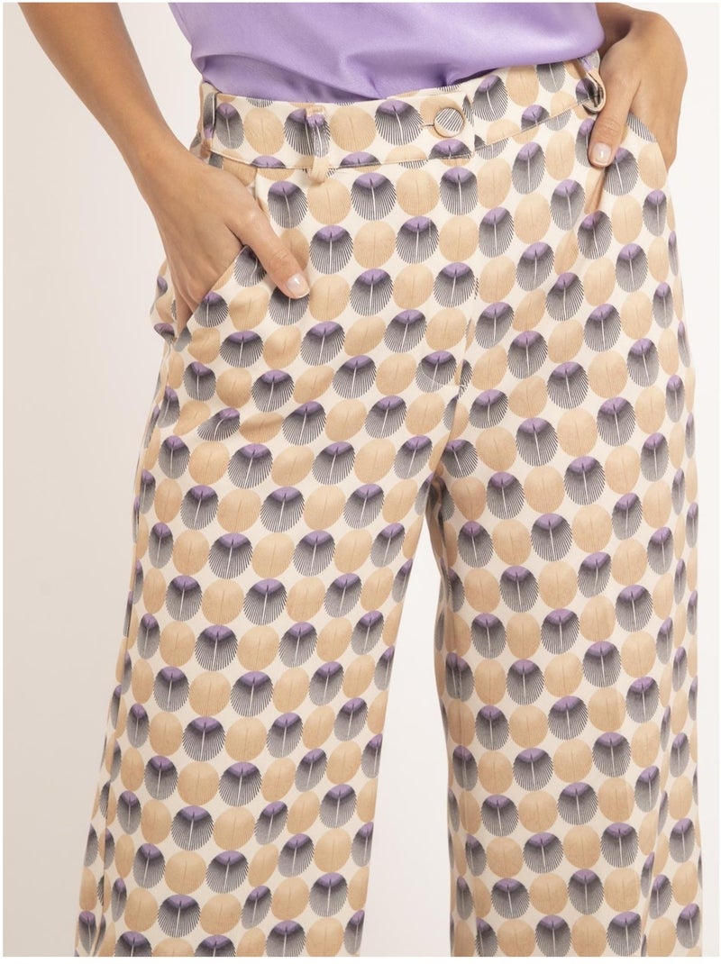 Pantalon motifs ETHANA Beige - Kiabi