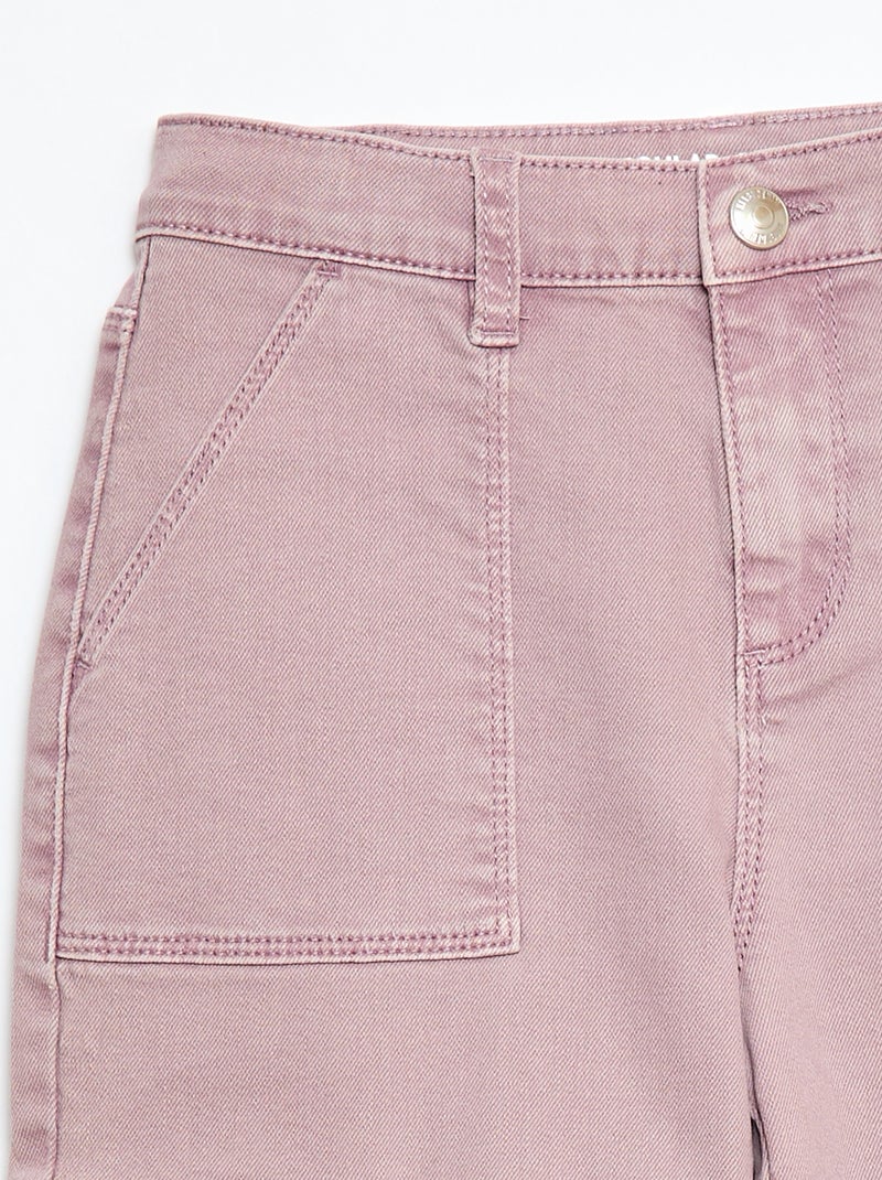 Pantalon multipoche - Coupe + confortable Violet - Kiabi
