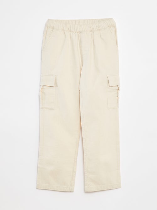 Pantalon multipoche avec taille ajustable - Kiabi