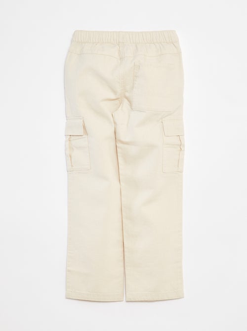 Pantalon multipoche avec taille ajustable - Kiabi