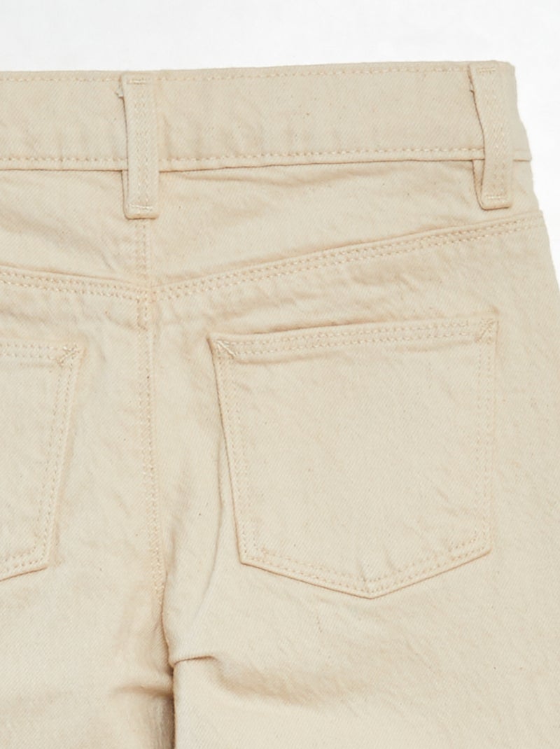 Pantalon multipoche en twill - Coupe + ajustée BLANC - Kiabi