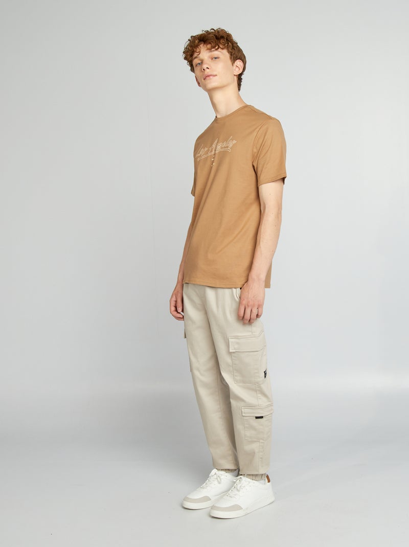 Pantalon multipoche Gris - Kiabi