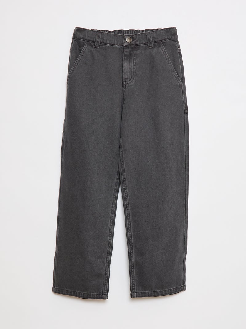 Pantalon multipoche Noir - Kiabi