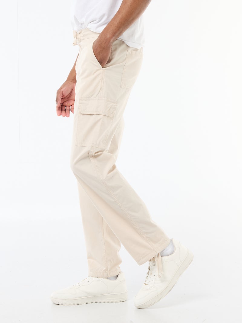 Pantalon multipoche regular fit Gris - Kiabi