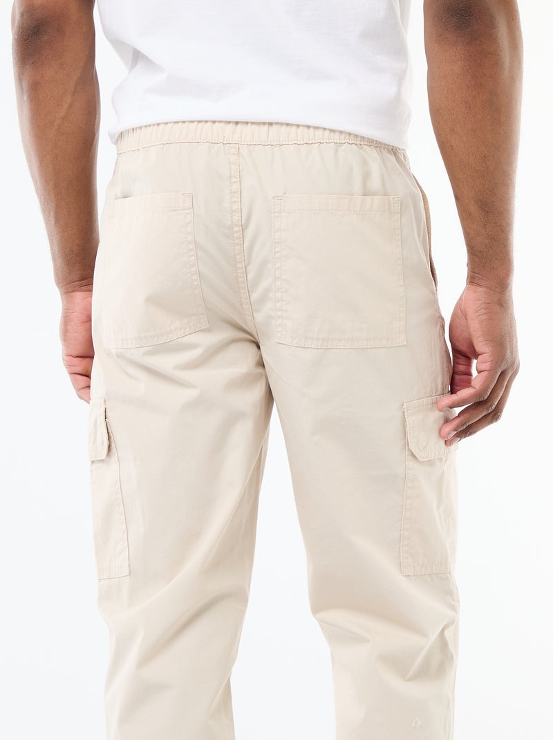 Pantalon multipoche regular fit Gris - Kiabi