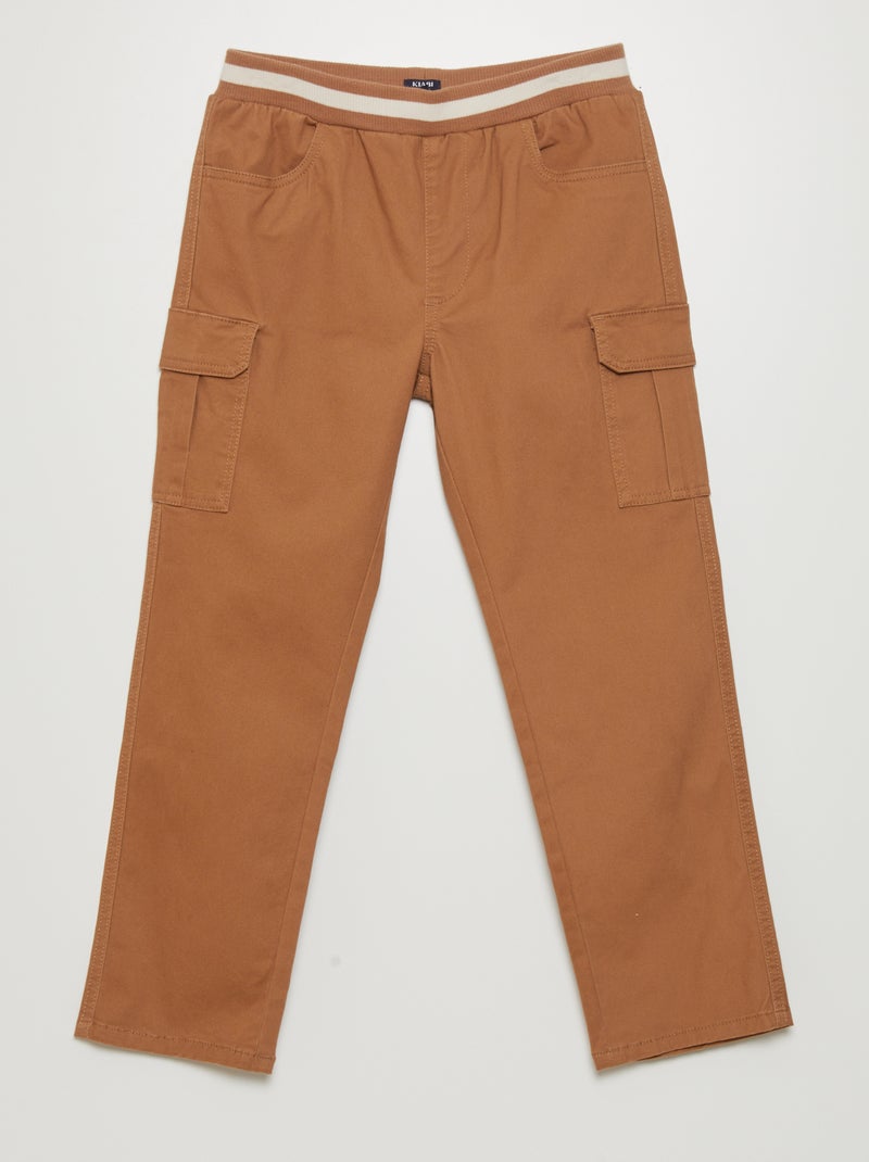 Pantalon multipoches - Coupe + confortable BEIGE TOAS - Kiabi