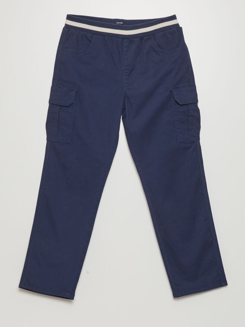 Pantalon multipoches - Coupe + confortable Noir - Kiabi