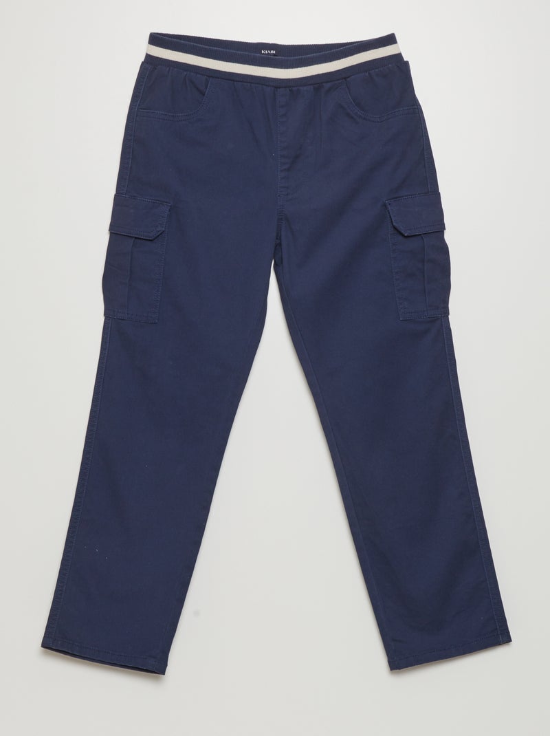 Pantalon multipoches - Coupe + confortable Noir - Kiabi