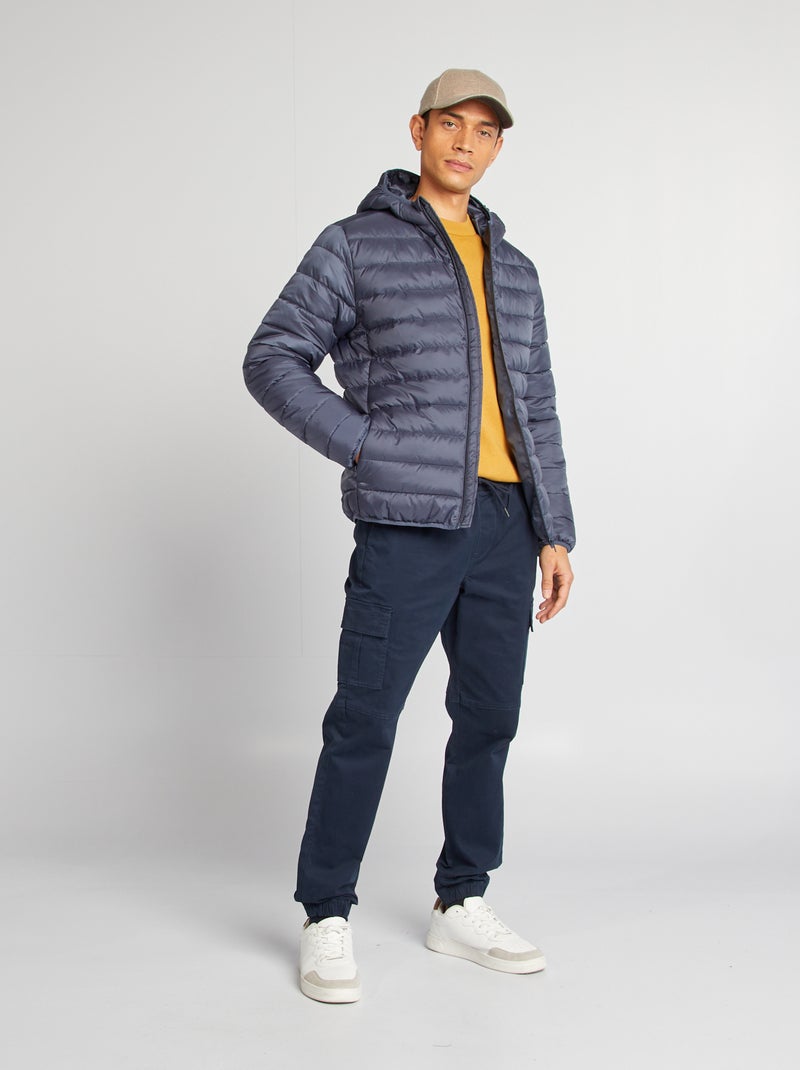 Pantalon multipoches avec ceinture élastique + cordons Bleu - Kiabi