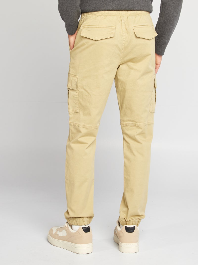 Pantalon multipoches avec ceinture élastique + cordons Vert - Kiabi