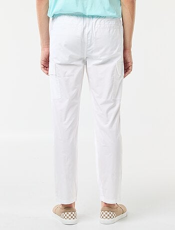 Pantalon multipoches avec ceinture élastiquée + cordons