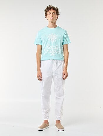 Pantalon multipoches avec ceinture élastiquée + cordons