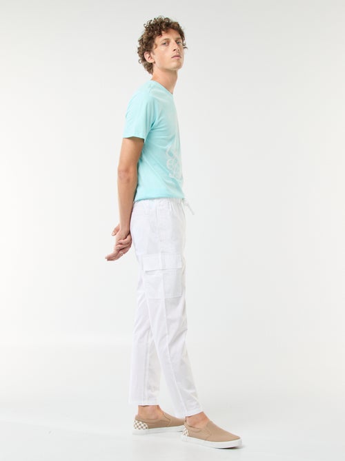 Pantalon multipoches avec ceinture élastiquée + cordons - Kiabi