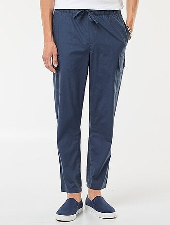 Pantalon multipoches avec ceinture élastiquée + cordons