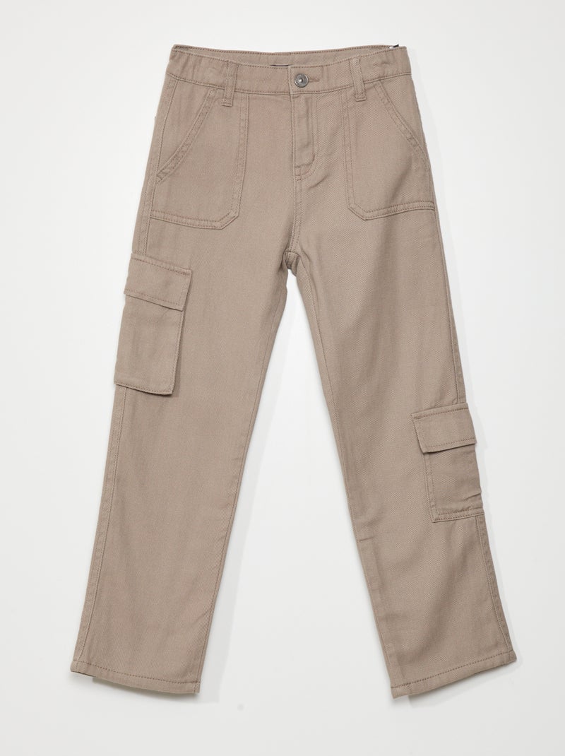 Pantalon multipoches Beige - Kiabi