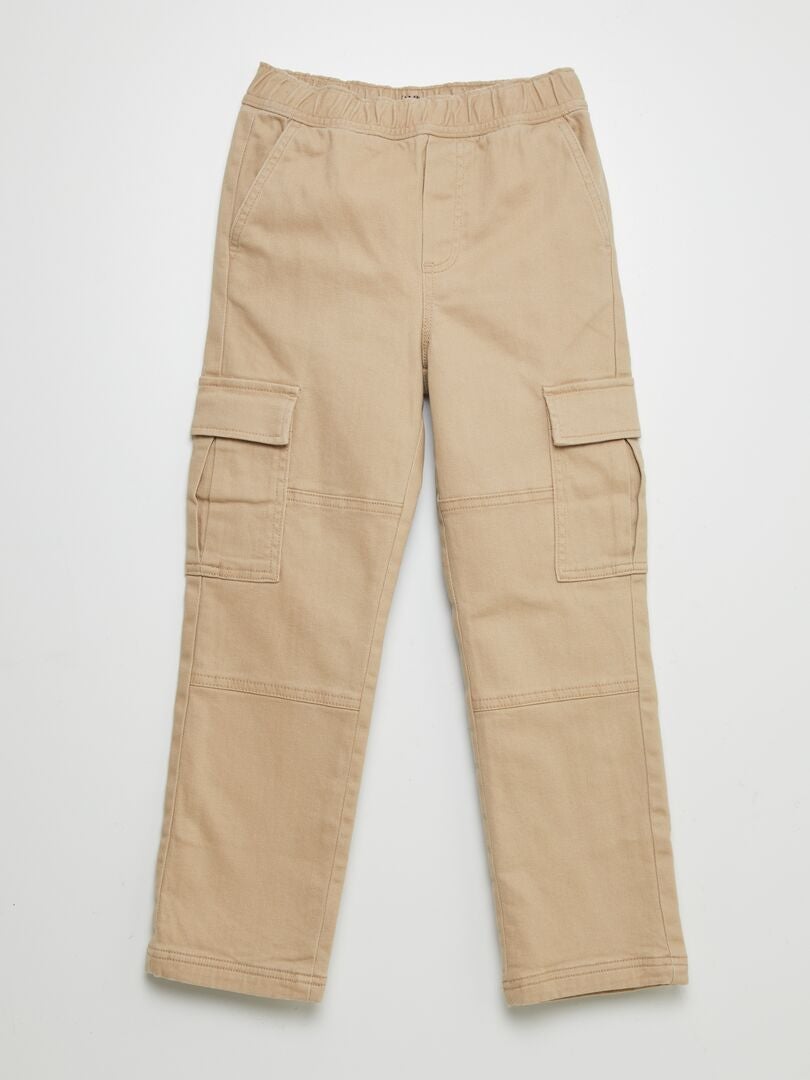 Pantalon multipoches Beige - Kiabi