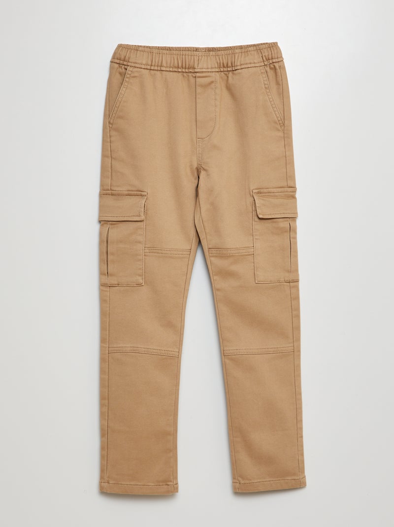 Pantalon multipoches Beige - Kiabi