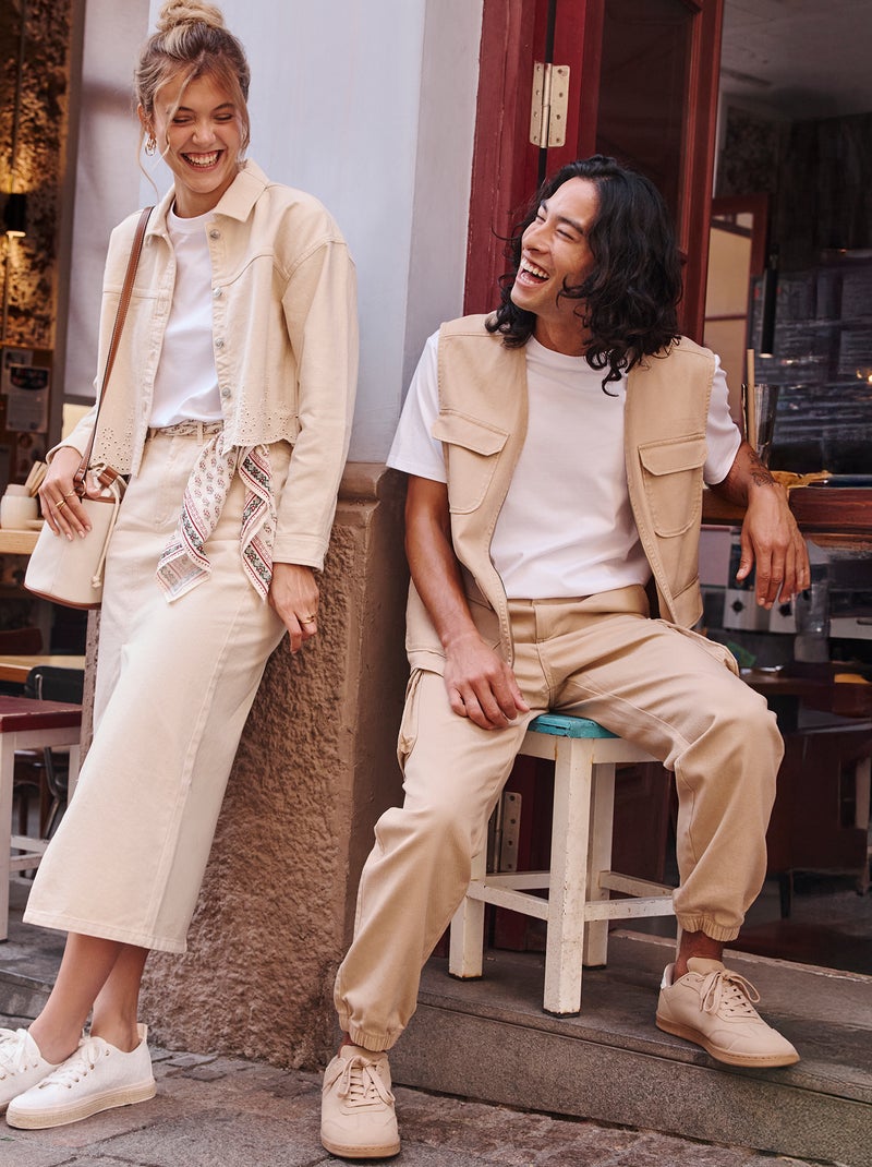 Pantalon multipoches BEIGE - Kiabi