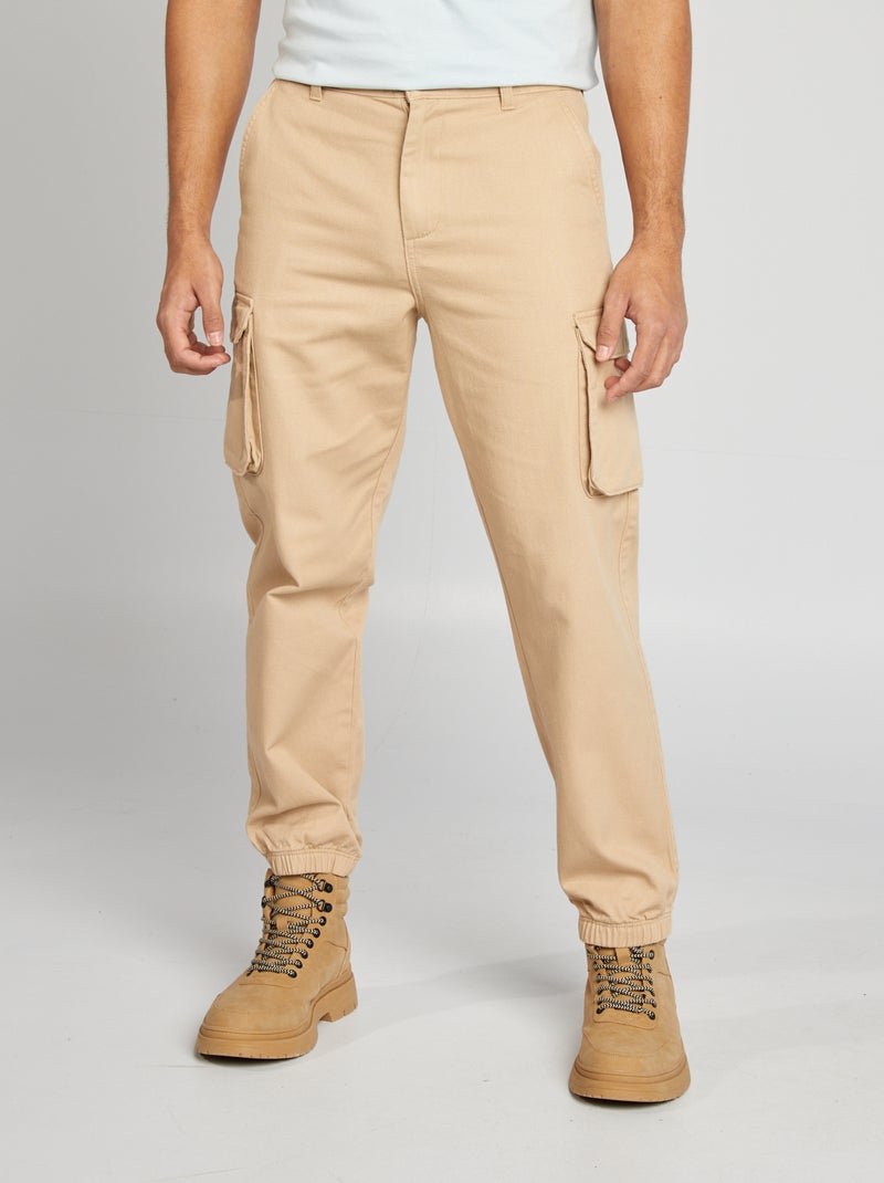 Pantalon multipoches BEIGE - Kiabi