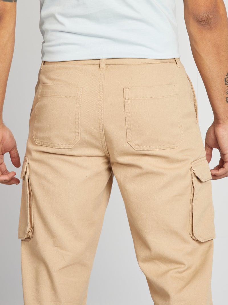 Pantalon multipoches BEIGE - Kiabi