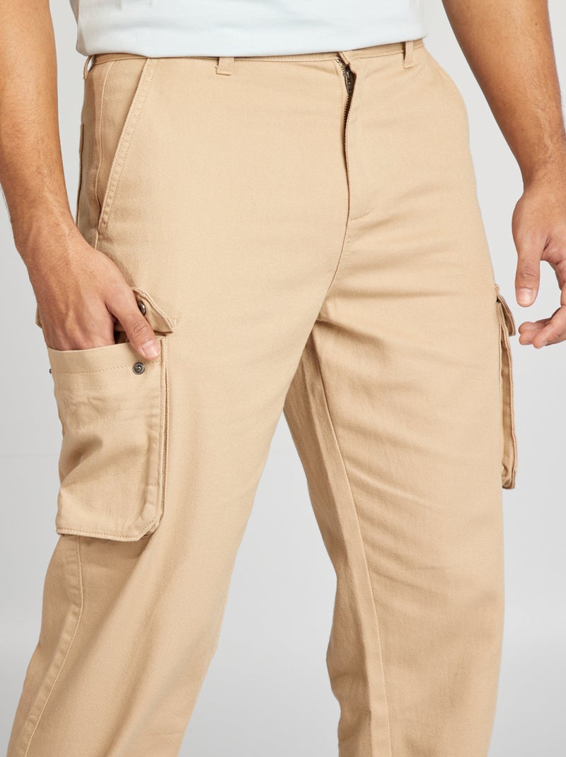 Pantalon multipoches BEIGE - Kiabi
