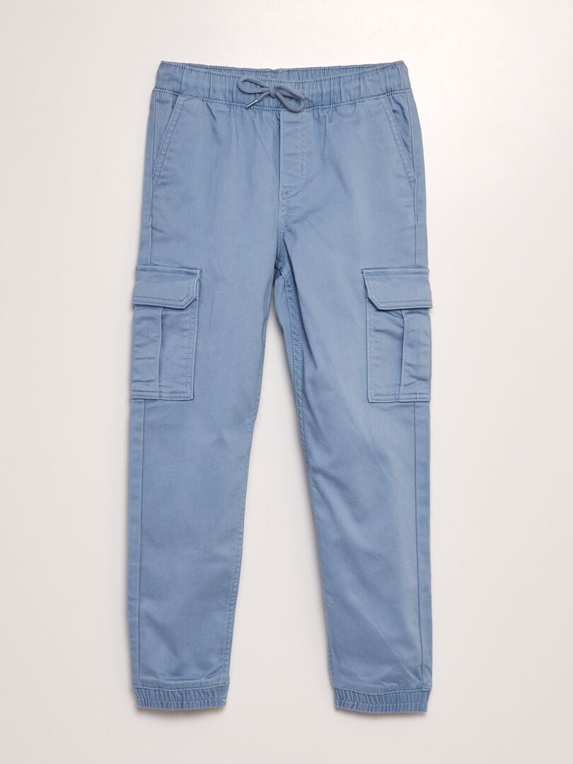 Pantalon multipoches Bleu - Kiabi