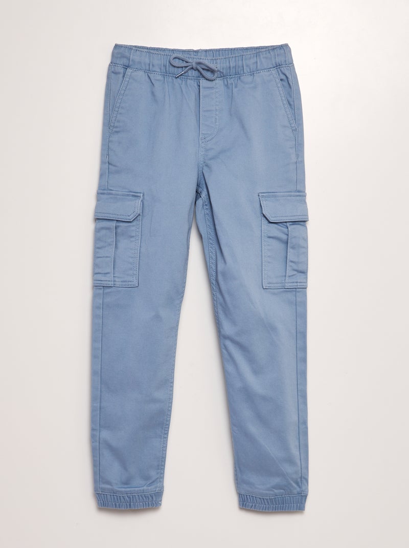 Pantalon multipoches Bleu - Kiabi