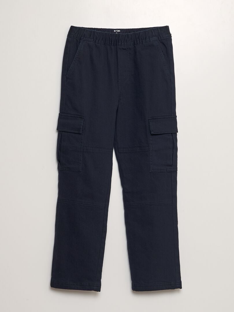 Pantalon multipoches Bleu - Kiabi