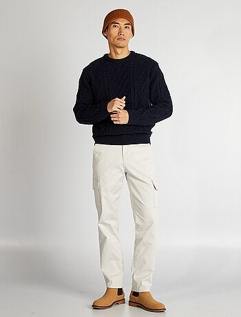 Pantalon multipoches coupe droite