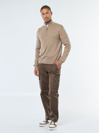 Pantalon multipoches coupe droite