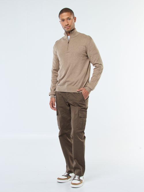 Pantalon multipoches coupe droite - Kiabi