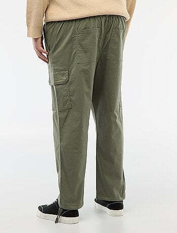 Pantalon multipoches coupe droite / regular fit