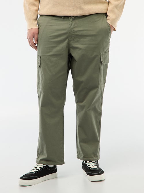 Pantalon multipoches coupe droite / regular fit - Kiabi